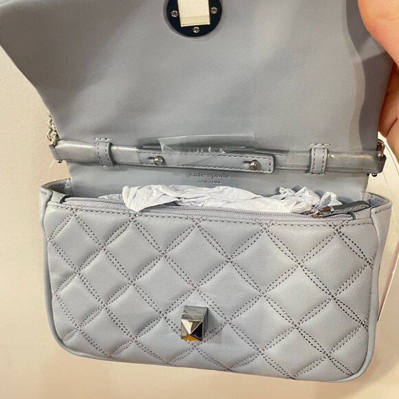 New Kate Spade Natalia Quilted Leather Chain Crossbody Bag $249 - Picture 9 of 10